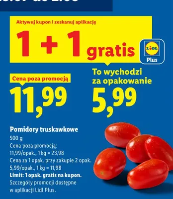 Pomidory truskawkowe promocja w Lidl