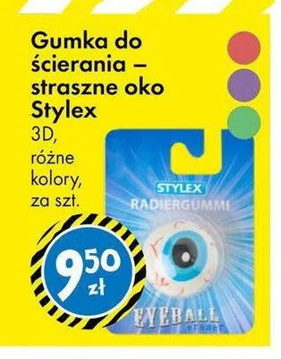 Gumka do ścierania straszne oko Stylex 3D promocja w Tedi