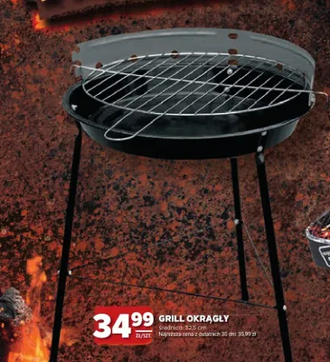 Grill okrągły promocja w Stokrotka
