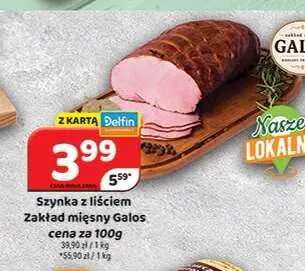 Szynka z liściem Zakład Mięsny Galos promocja w Delfin