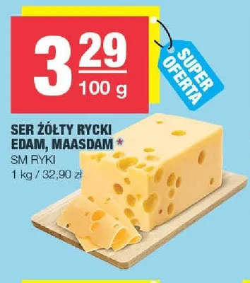 Ser żółty Rycki Edam promocja w SPAR