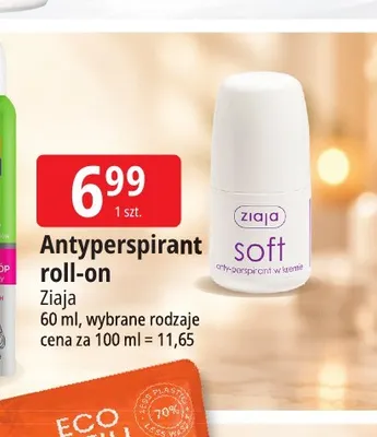 Antyperspirant roll-on Ziaja promocja w Leclerc