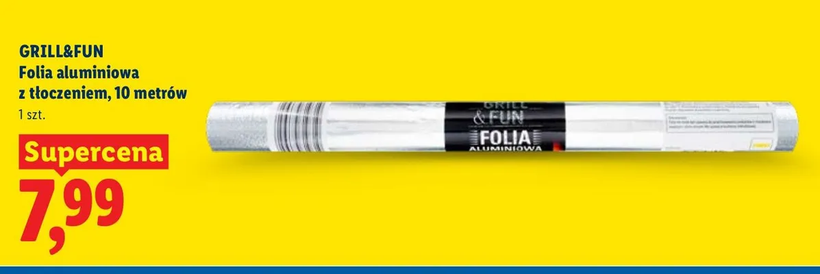 Folia aluminiowa z tłoczeniem, 10 metrów promocja w Lidl