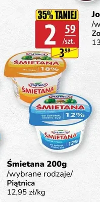 Śmietana Piątnica 18% promocja w API Market