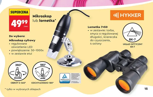 Mikroskop lub lornetka promocja w Biedronka