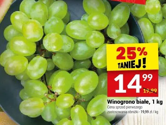 Winogrono białe 1kg promocja w Twój Market