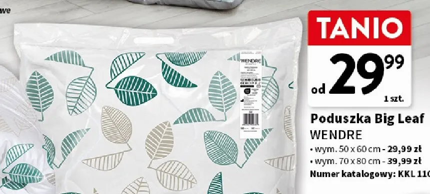 Poduszka Big Leaf Wendre 50x60 cm promocja w Intermarche