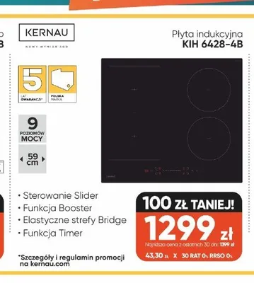 Płyta indukcyjna Kernau KIH 6428-4B promocja w Max Elektro