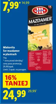Ser mazdamer w plastrach promocja w Lidl