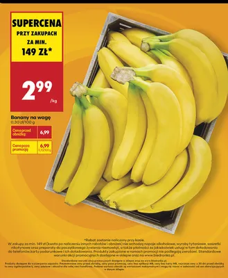 Banany na wagę promocja w Biedronka