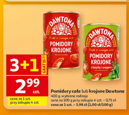 Pomidory krojone Dawtona promocja w Auchan