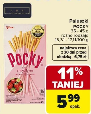 Paluszki pocky różne rodzaje promocja w Carrefour Market