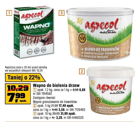 Wapno do bielenia drzew opak. 1,2 kg promocja w OBI