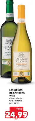 Wino les ormes de cambras różne rodzaje promocja w Kaufland