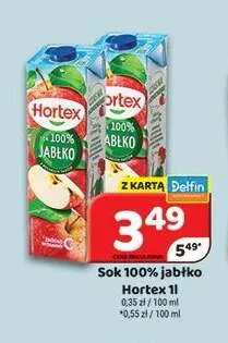 Sok 100% jabłko Hortex promocja w Delfin