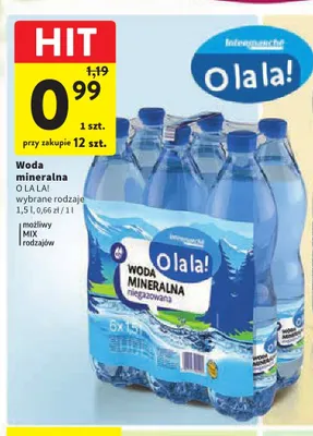 Woda mineralna O la la! promocja w Intermarche