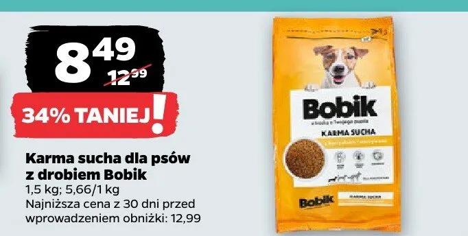 Karma sucha dla psów z drobiem promocja w Netto