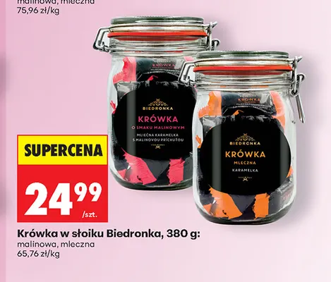 Krówka w słoiku Biedronka malinowa promocja w Biedronka