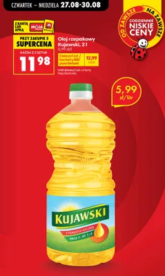 Olej rzepakowy Kujawski promocja w Biedronka