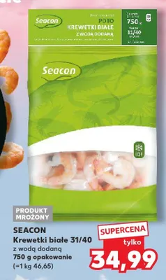 Krewetki białe 31/40 z wodą dodaną promocja w Kaufland