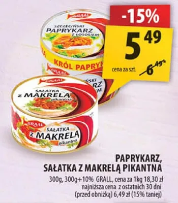 Sałatka z makrelą pikantną Grall promocja w Arhelan