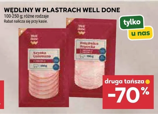 Wędliny w plastrach różne rodzaje promocja w Stokrotka