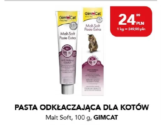 Pasta odkłaczająca dla kotów Malt Soft promocja w Aquael zoo