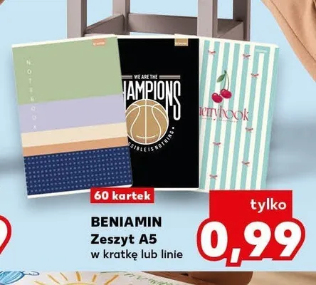 Zeszyt A5 Beniamin 60 kartek w linie promocja w Kaufland