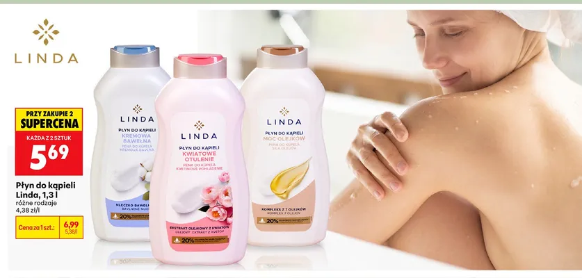 Płyn do kąpieli Linda promocja w Biedronka