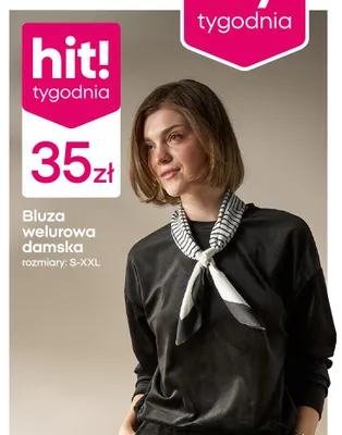 Bluza welurowa damska promocja w Pepco