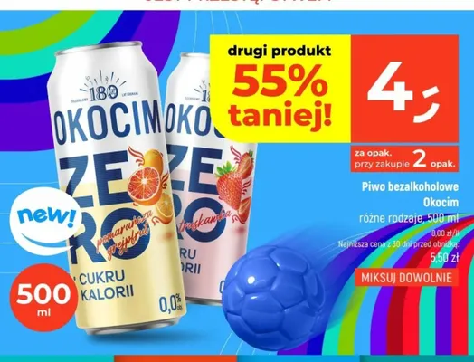 Piwo bezalkoholowe Okocim Zero truskawka promocja w Dealz
