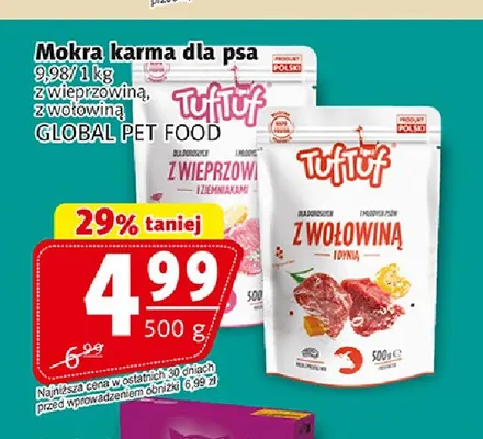 Mokra karma dla psa z wieprzowiną Tuf promocja w Prim Market