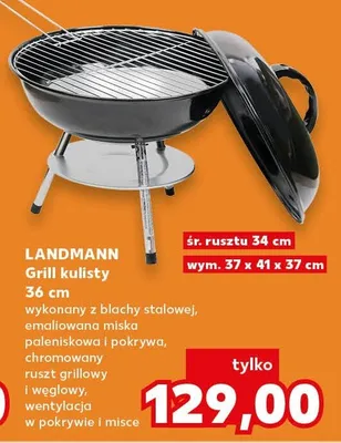 Grill kulisty wózek 47 cm promocja w Kaufland