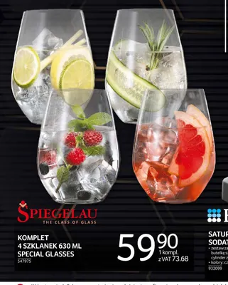 Komplet 4 szklanek 630 ml Special Glasses Spiegelau promocja w Selgros