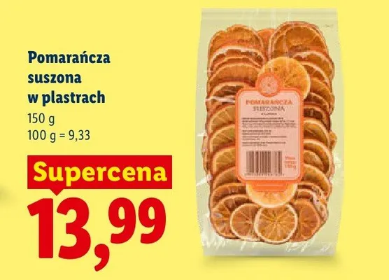 Pomarańcza suszona w plastrach promocja w Lidl