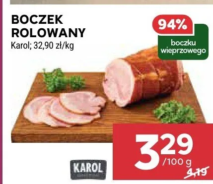Boczek rolowany promocja w Stokrotka