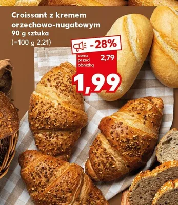 Croissant z kremem orzechowo-nugatowym promocja w Kaufland