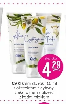 Krem do rąk Cari z kozim mlekiem promocja w Drogerie Jasmin