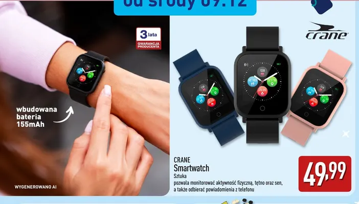 Smartwatch Crane promocja w Aldi
