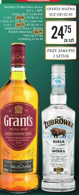 Wódka Żubrówka Biała promocja w Dino