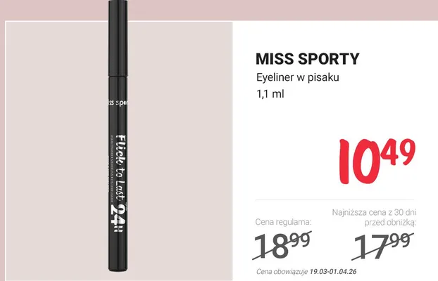 Eyeliner w pisaku promocja w Rossmann