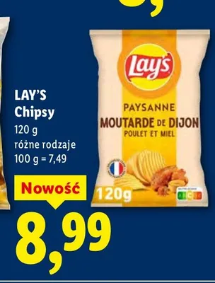 Chipsy różne rodzaje promocja w Lidl