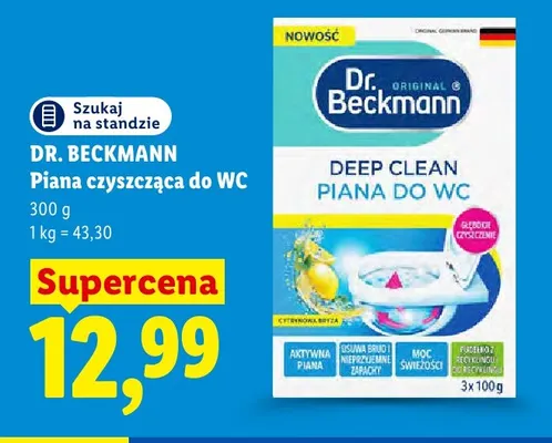 Piana czyszcząca do WC Dr. Beckmann Deep Clean Cytrynowa Bryza 3-pak promocja w Lidl