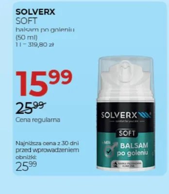 Balsam po goleniu Solverx Soft promocja w Drogerie Jawa