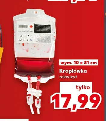 Kroplówka rekwizyt promocja w Kaufland