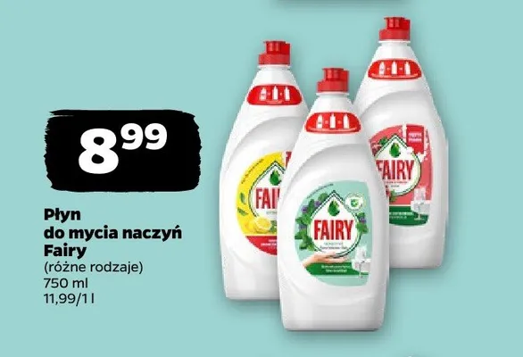 Płyn do mycia naczyń Fairy promocja w Netto