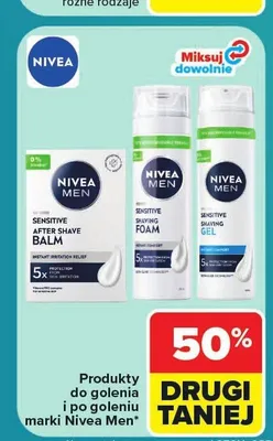 Pianka do golenia Nivea Men Sensitive promocja w Carrefour