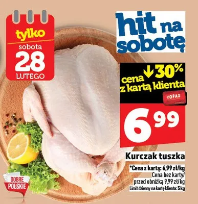 Kurczak tuszka promocja w TOPAZ