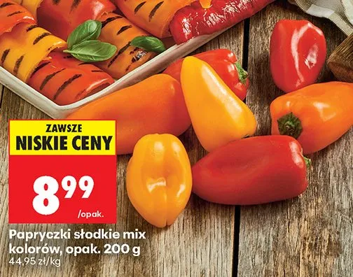 Papryczki słodkie mix kolorów promocja w Biedronka