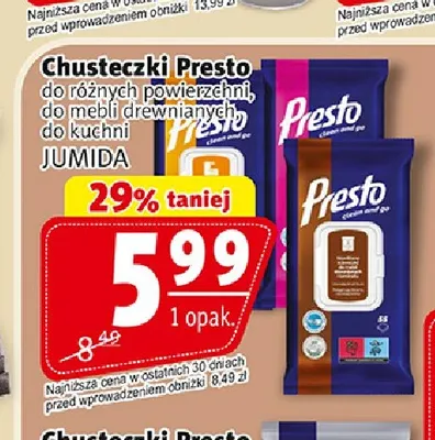 Chusteczki Presto do kuchni promocja w Prim Market